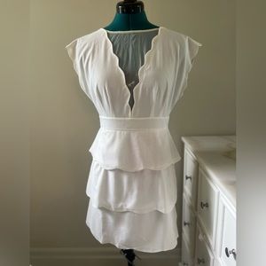 Cooperative Scallop Peek A Boo Dress (White, US 4)